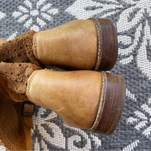 FRYE DISTRESSED PERFORATED KNEE BOOTS - Picture 3 of 8